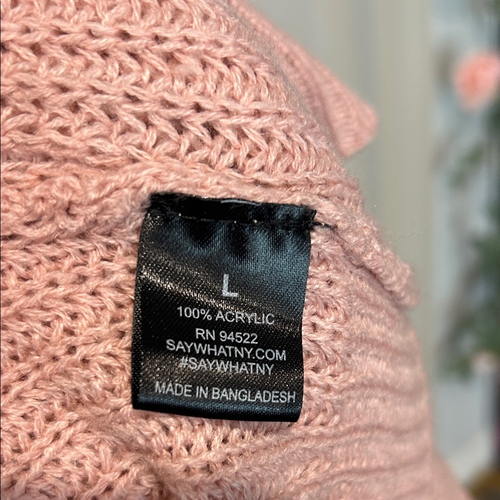 Say What? Blush Open-Front Cardigan - Picture 4 of 4